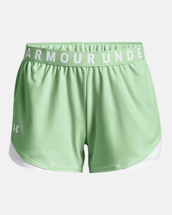 Women's UA Play Up Shorts 3.0, Green, pdpMainDesktop image number 4